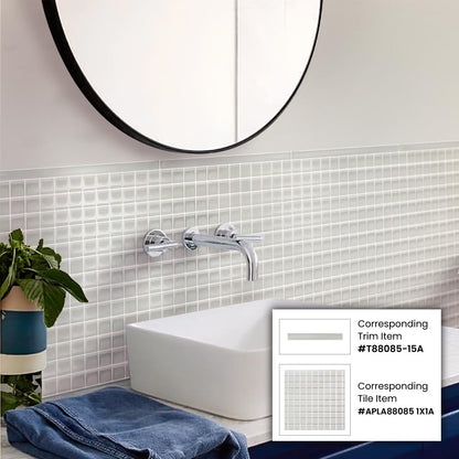 Lace White 12x12 Glossy Square Glass Mosaic Tile (10 pack, 9.67 sq ft/case) - Sample