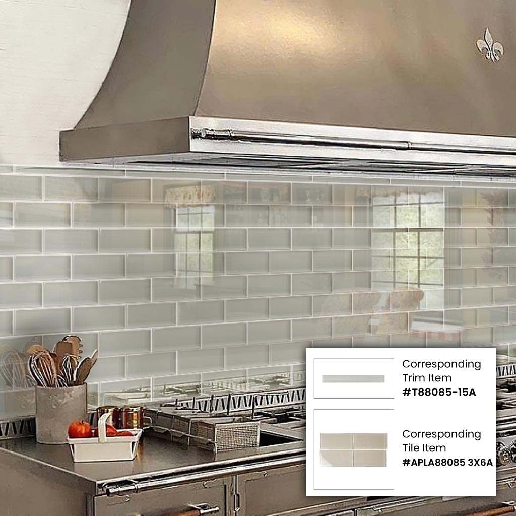 Warm Greige 3x6 Glossy Subway Glass Tile (40 pack, 5 sq ft/case)