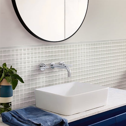 Lace White 12x12 Glossy Square Glass Mosaic Tile (10 pack, 9.67 sq ft/case) - Sample
