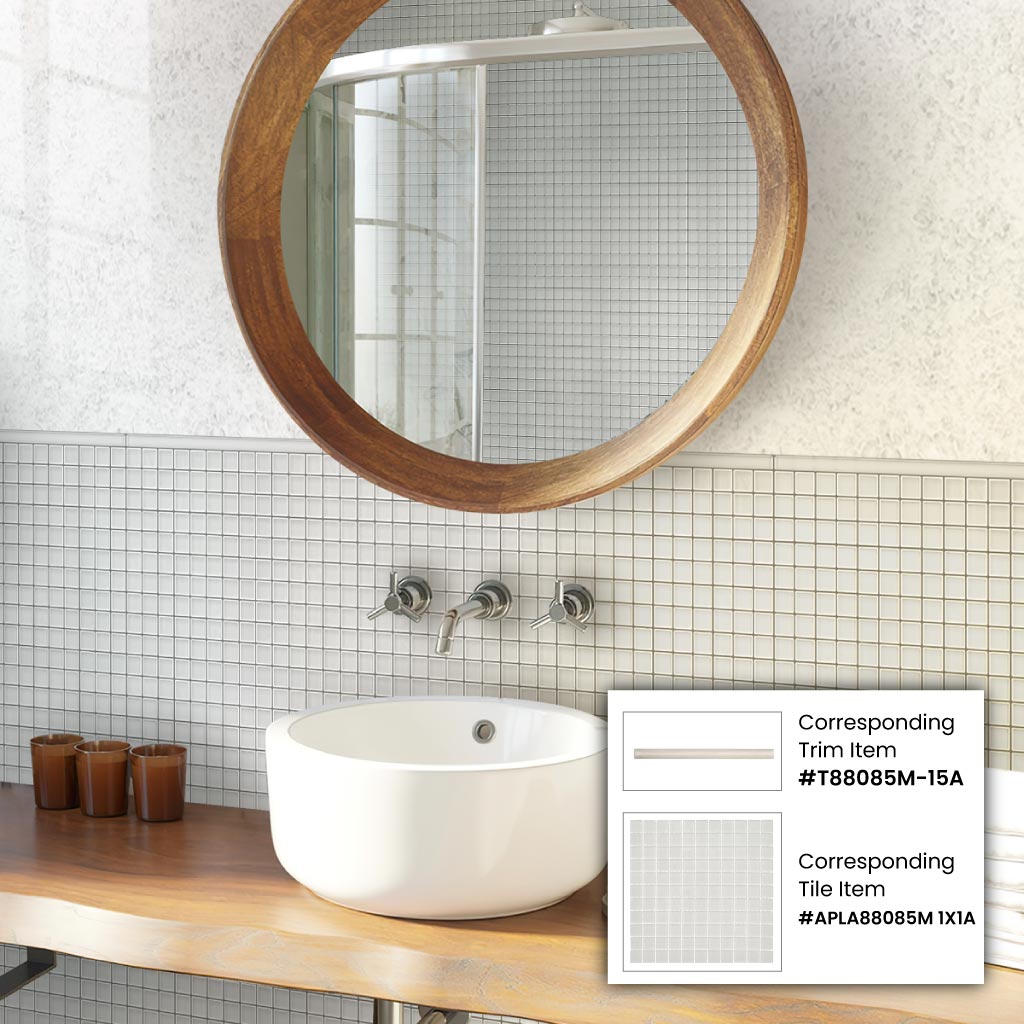 Warm Greige 12x12 Matte Square Glass Mosaic Tile (10 pack, 9.67 sq ft/case) - Sample