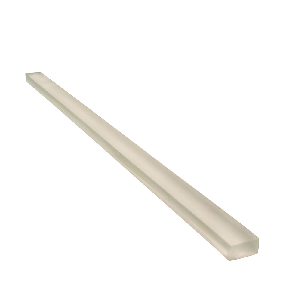 Light Gray 0.5x12 Matte Glass Pencil Tile Trim (10 pack, 0.5 sq ft/case)