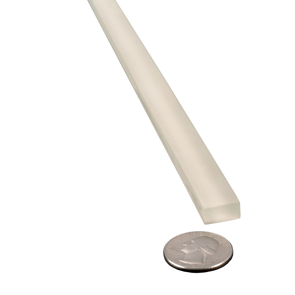 Light Gray 0.5x12 Matte Glass Pencil Tile Trim (10 pack, 0.5 sq ft/case)