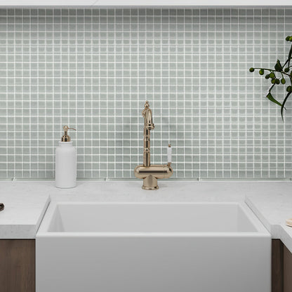 Gray 12x12 Matte Square Glass Mosaic Tile (10 pack, 9.67 sq ft/case) - Sample