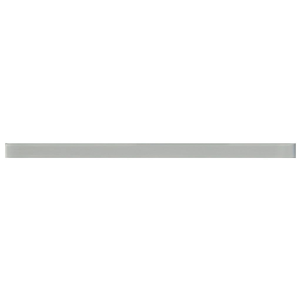 Gray 0.5x12 Glass Glossy Pencil Tile Trim (10 pack, 0.5 sq ft/case)