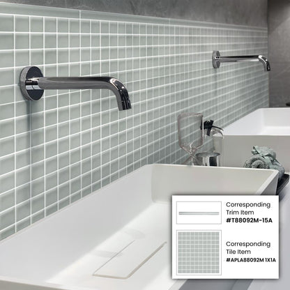 Gray 12x12 Matte Square Glass Mosaic Tile (10 pack, 9.67 sq ft/case)