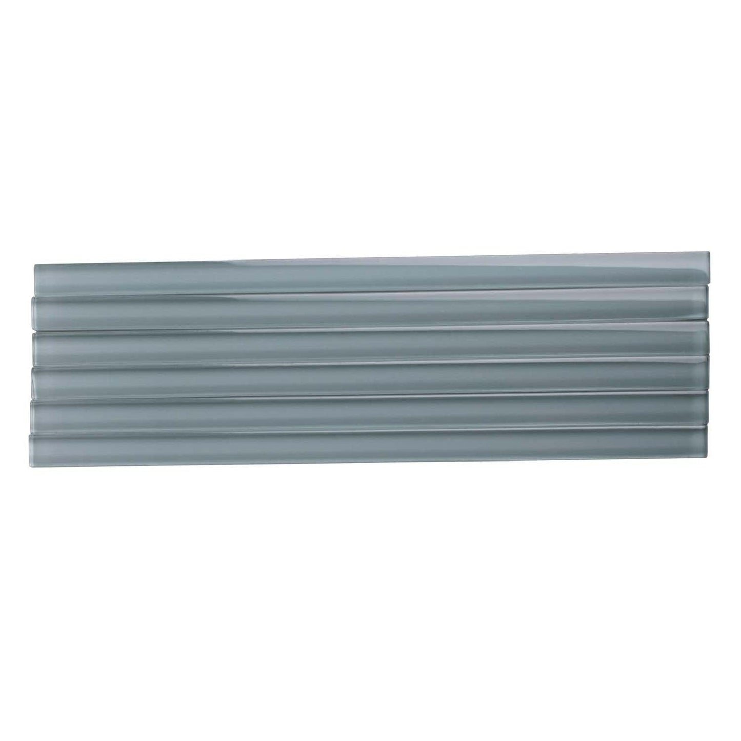 Fossil Gray 0.5x12 Glossy Glass Pencil Tile Trim (10 pack, 0.5 sq ft/case)