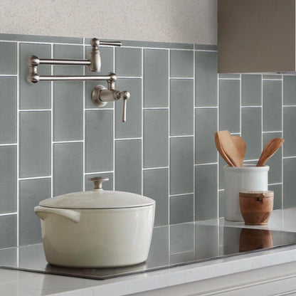 Stone Blue 3x6 Matte Subway Glass Tile (40 pack, 5 sq ft/case) - Sample