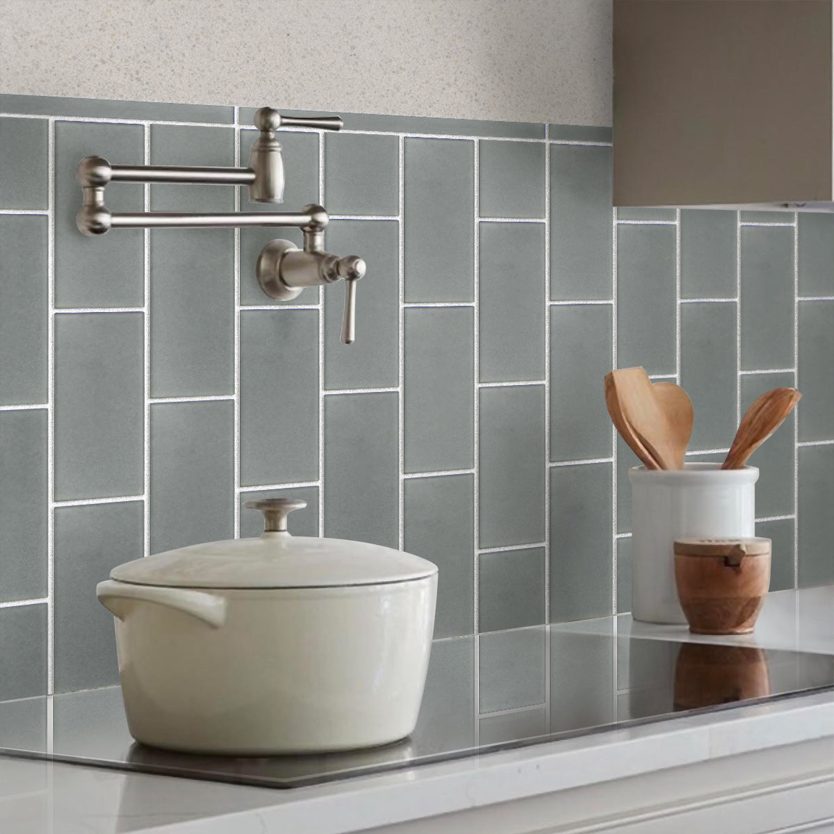 Stone Blue 3x6 Matte Subway Glass Tile (40 pack, 5 sq ft/case)