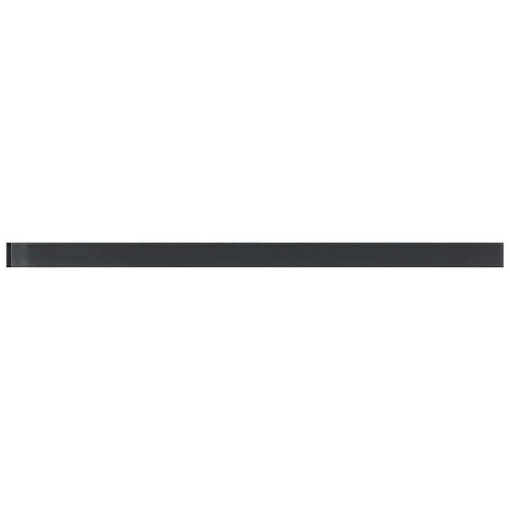 Dark Gray 0.5x12 Glass Glossy Pencil Tile Trim (10 pack, 0.5 sq ft/case)
