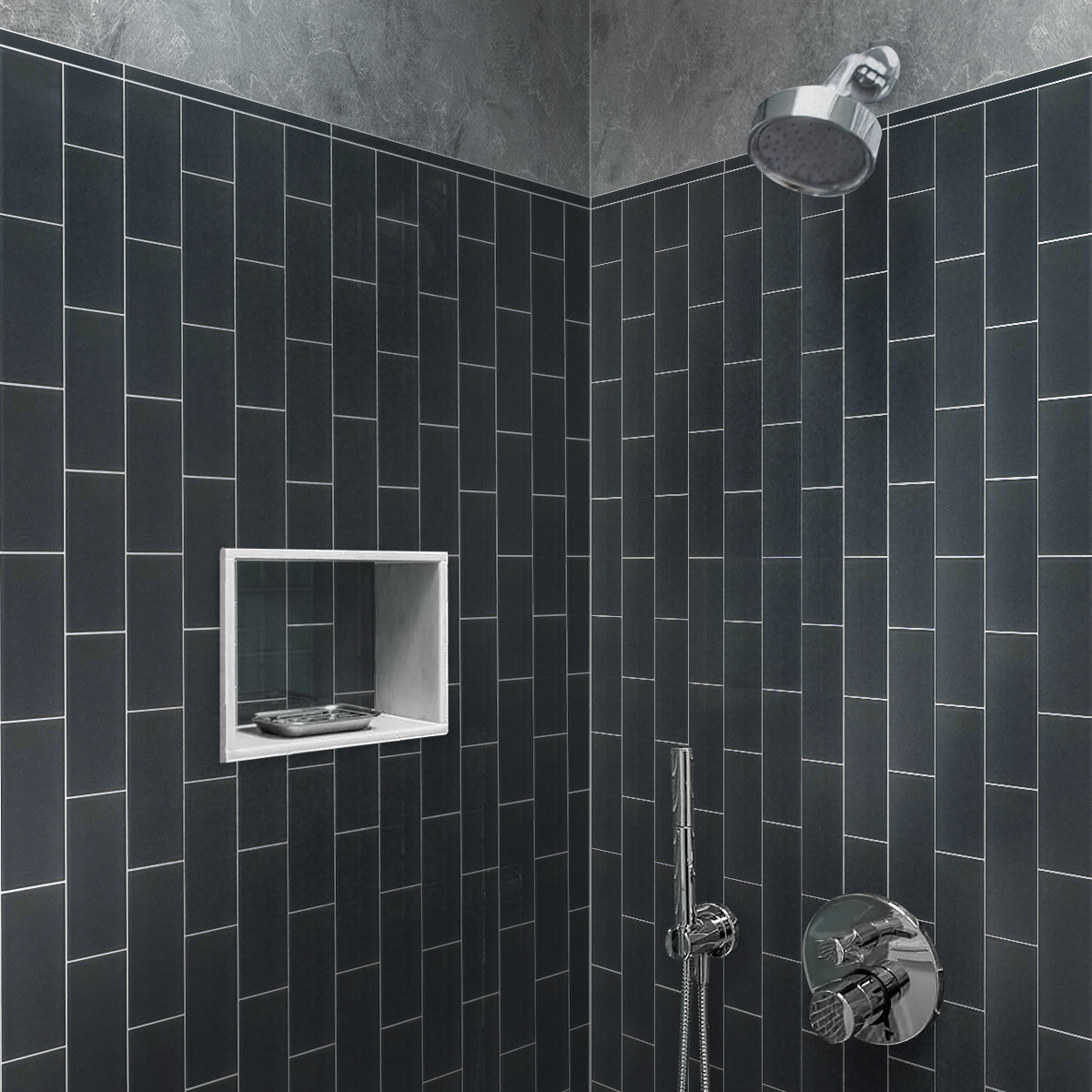 Coin Gray 3x6 Matte Subway Glass Tile (40 pack, 5 sq ft/case)