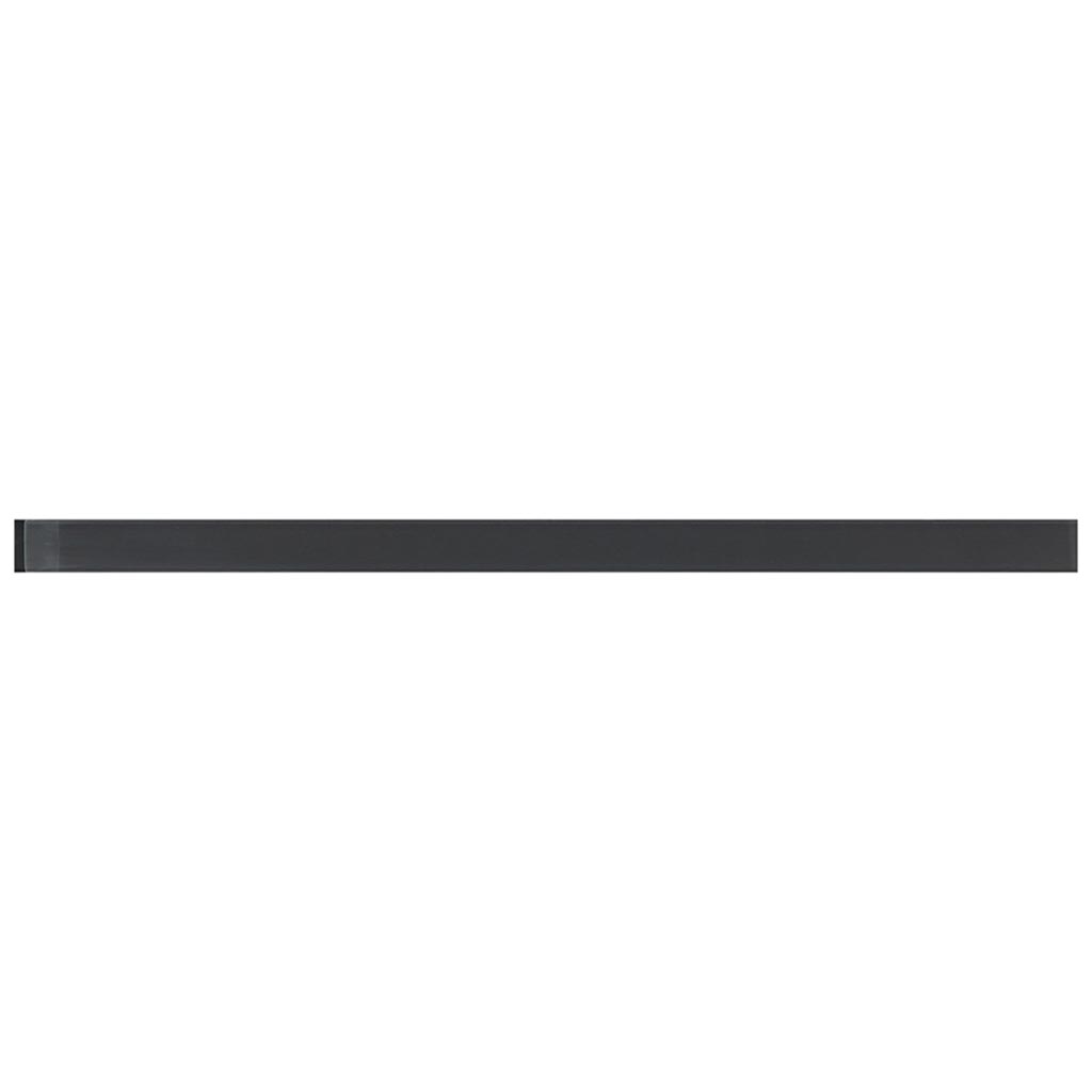 Ash Gray 0.6x12 Glass Glossy Pencil Tile Trim (10 pack, 0.5 sq ft/case)