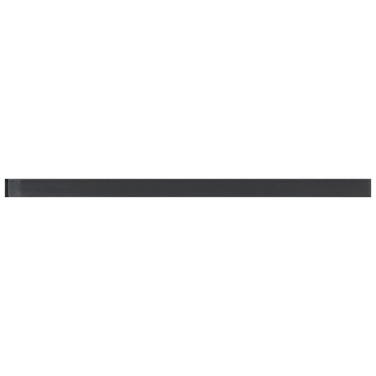 Ash Gray 0.6x12 Glass Glossy Pencil Tile Trim (10 pack, 0.5 sq ft/case)