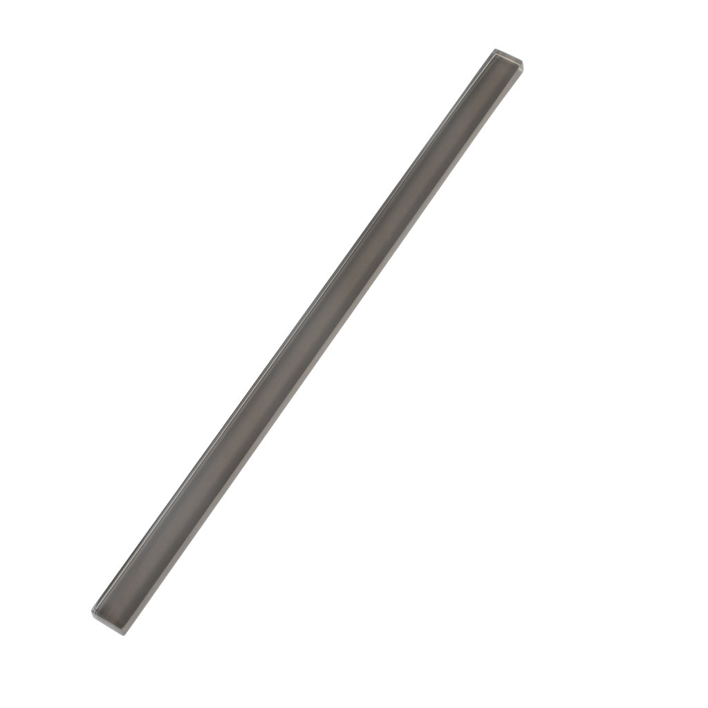 Ash Gray 0.6x12 Glass Glossy Pencil Tile Trim (10 pack, 0.5 sq ft/case)
