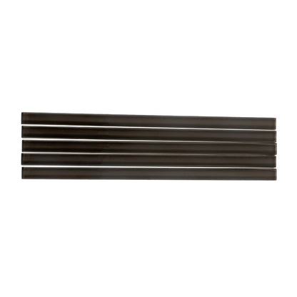 Ash Gray 0.6x12 Glass Glossy Pencil Tile Trim (10 pack, 0.5 sq ft/case)