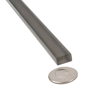 Ash Gray 0.6x12 Glass Glossy Pencil Tile Trim (10 pack, 0.5 sq ft/case)