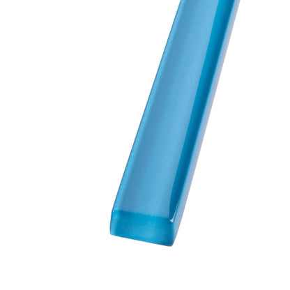 Cerulean Blue 0.5x12 Glossy Glass Pencil Tile Trim (10 pack, 0.5 sq ft/case)