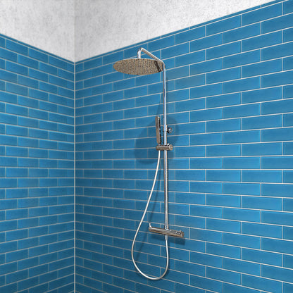 Cerulean Blue 3x12 Matte Subway Glass Tile (20 pack, 5 sq ft/case)