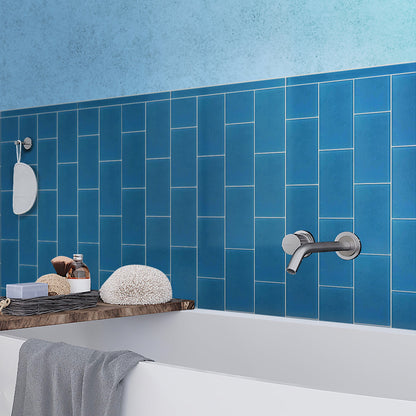 Cerulean Blue 3x6 Matte Subway Glass Tile (40 pack, 5 sq ft/case)