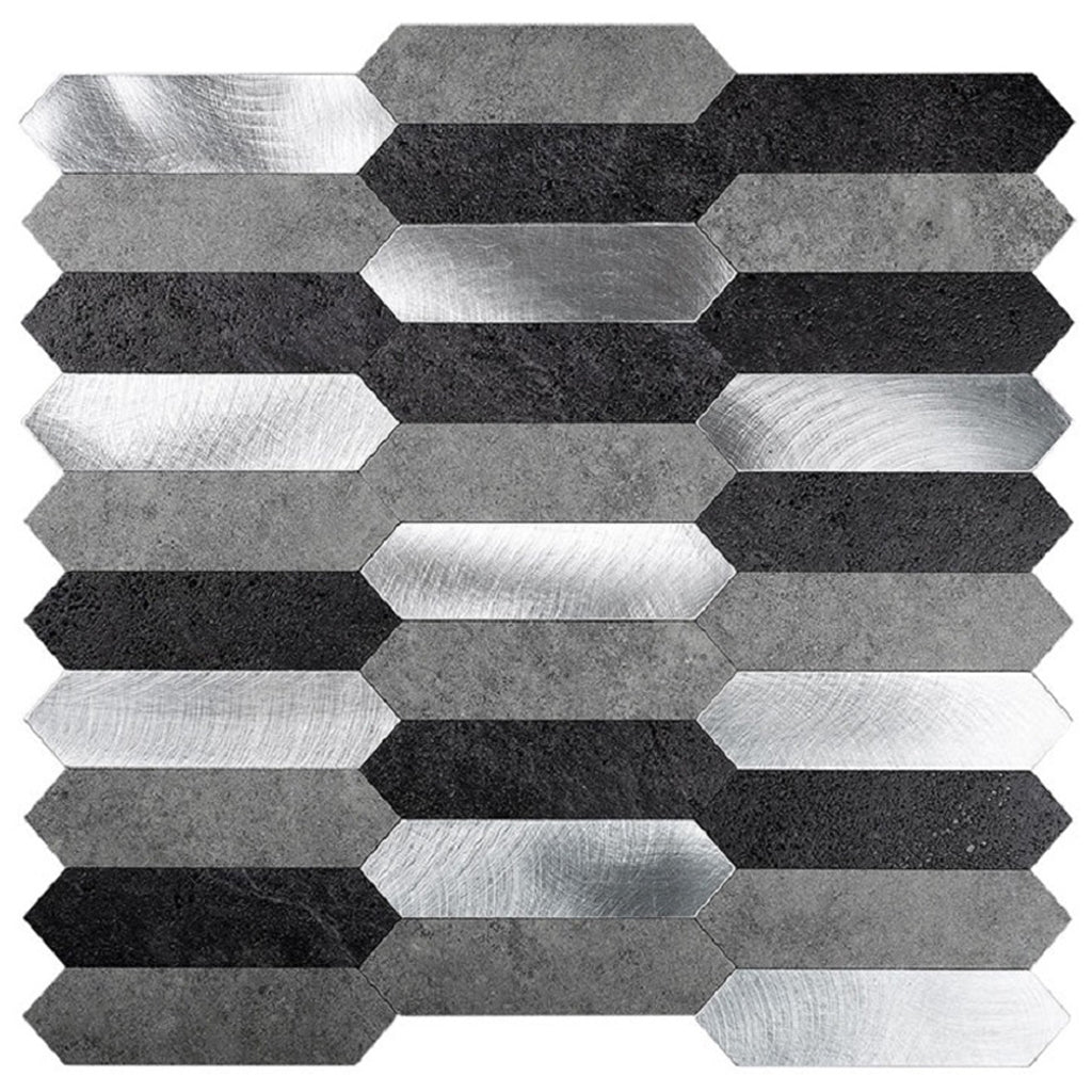 Gray 12x12 Honed Brick PVC Peel & Stick Tile (10 pack, 10 sq ft/case)