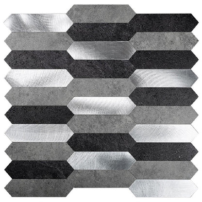 Gray 12x12 Honed Brick PVC Peel & Stick Tile (10 pack, 10 sq ft/case)