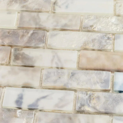 Grey 12x12 Matte Brick Glass Mosaic Tile (10 pack, 9.5 sq ft/case) - Sample