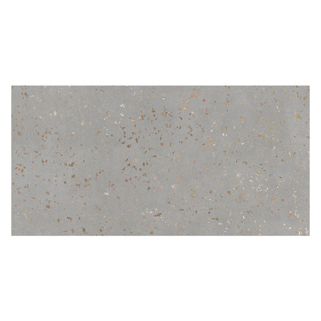 Warm Gray with Gold Flecks 24x48 Matte Square Porcelain Large Format Tile (2 pack, 15.49 sq ft/case)