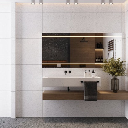 Bright White with Gray Flecks 24x24 Matte Square Porcelain Large Format Tile (4 pack, 15.93 sq ft/case)