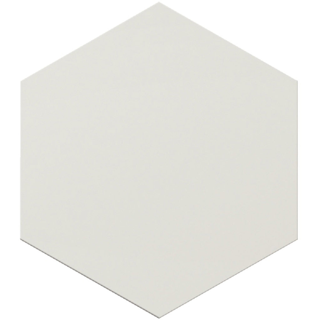 Chiffon White 8x9 Matte Hexagon Porcelain Tile (25 pack, 9.93 sq ft/case)