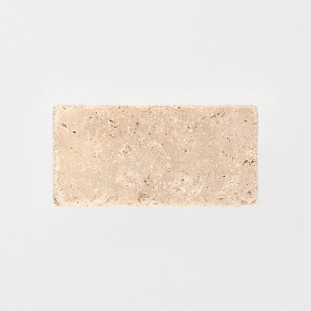 Chiaro Tumbled Subway Travertine Tile