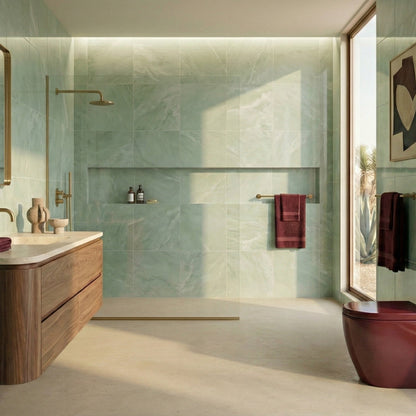 Ming Green Polished Marble Tile
