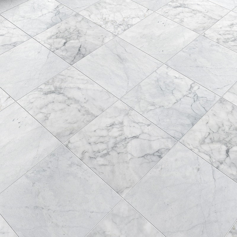 Carrara T Honed Marble Tile