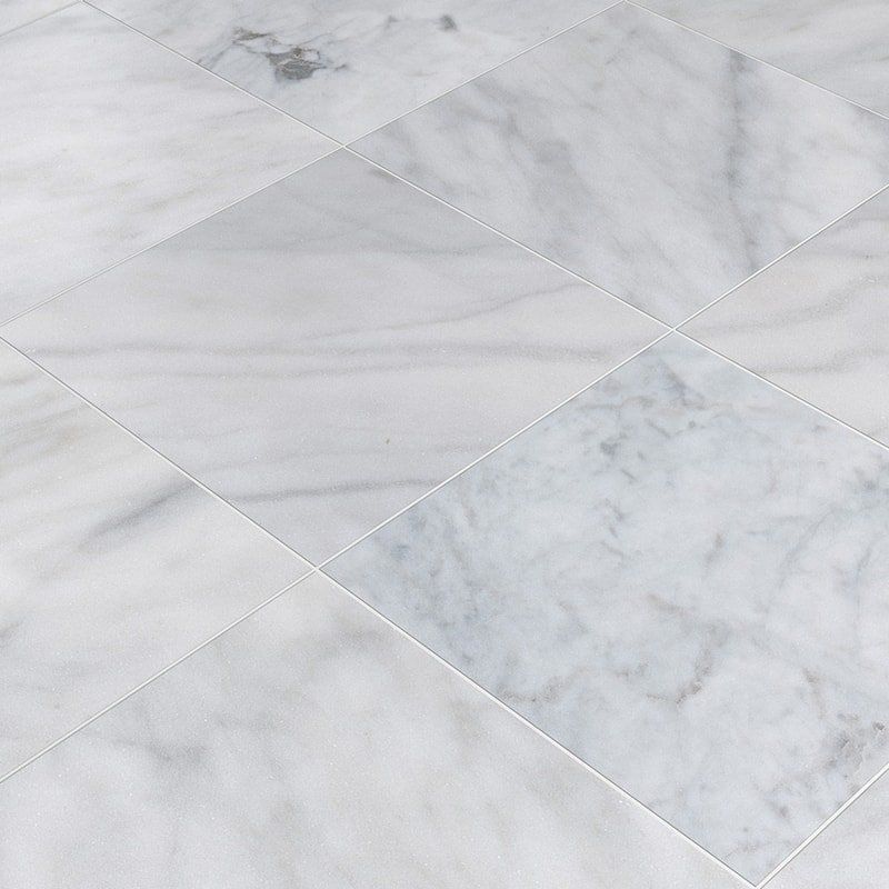 Carrara T Honed Marble Tile
