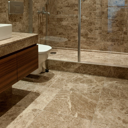 Emperador Light Polished Marble Tile