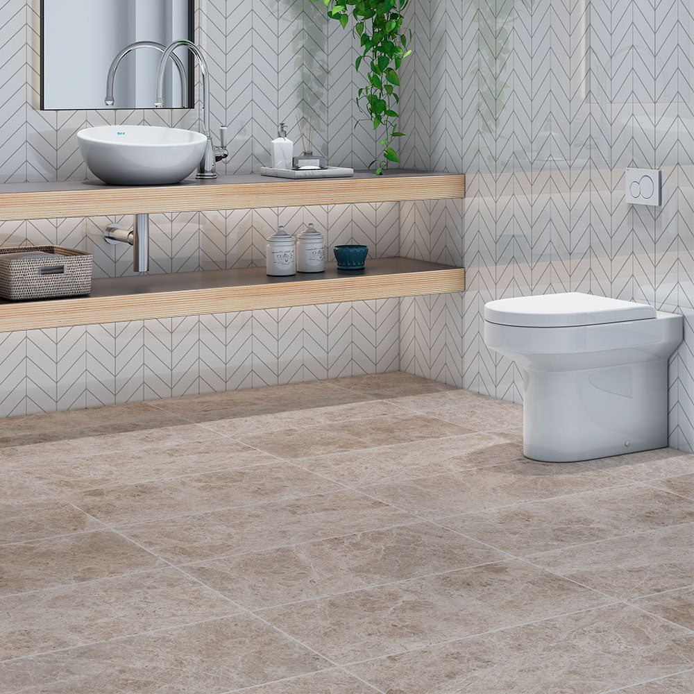Silver Mystique Honed Marble Tile
