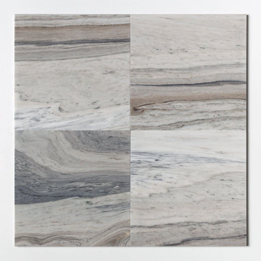 Silver Sky Polished Marble Tile