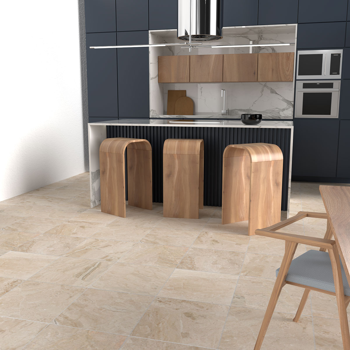 Royal Beige Honed Marble Tile