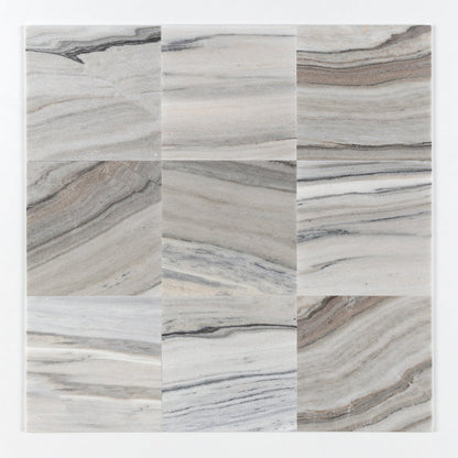Silver Sky Honed Marble Tile