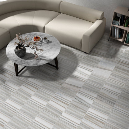 Silver Sky Honed Marble Tile