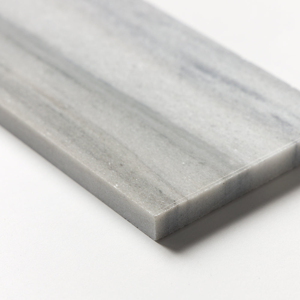 Silver Sky Polished Subway Marble Tile