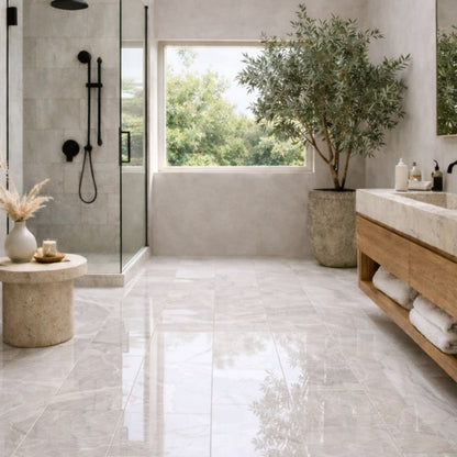 Silver Mystique Polished Marble Tile