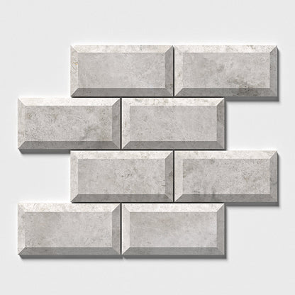 Silver Sky Honed Subway Marble Tile