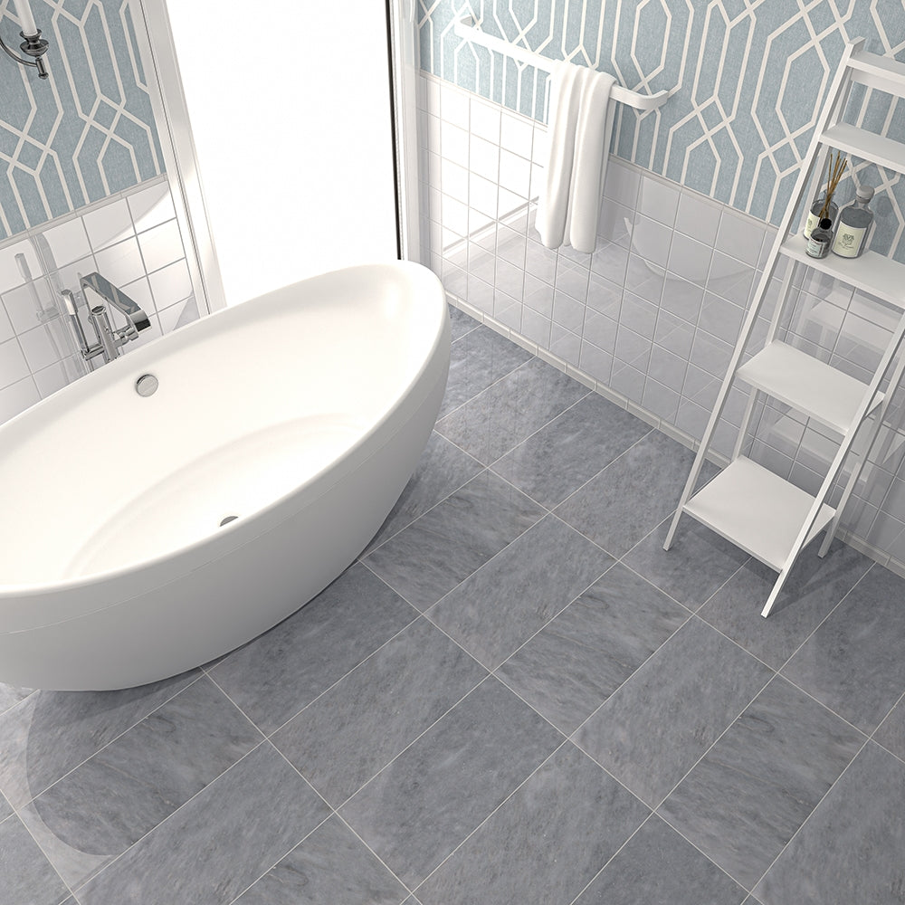Bardiglio Light Polished Marble Tile