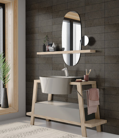 Gray Fousanna Honed Subway Limestone Tile