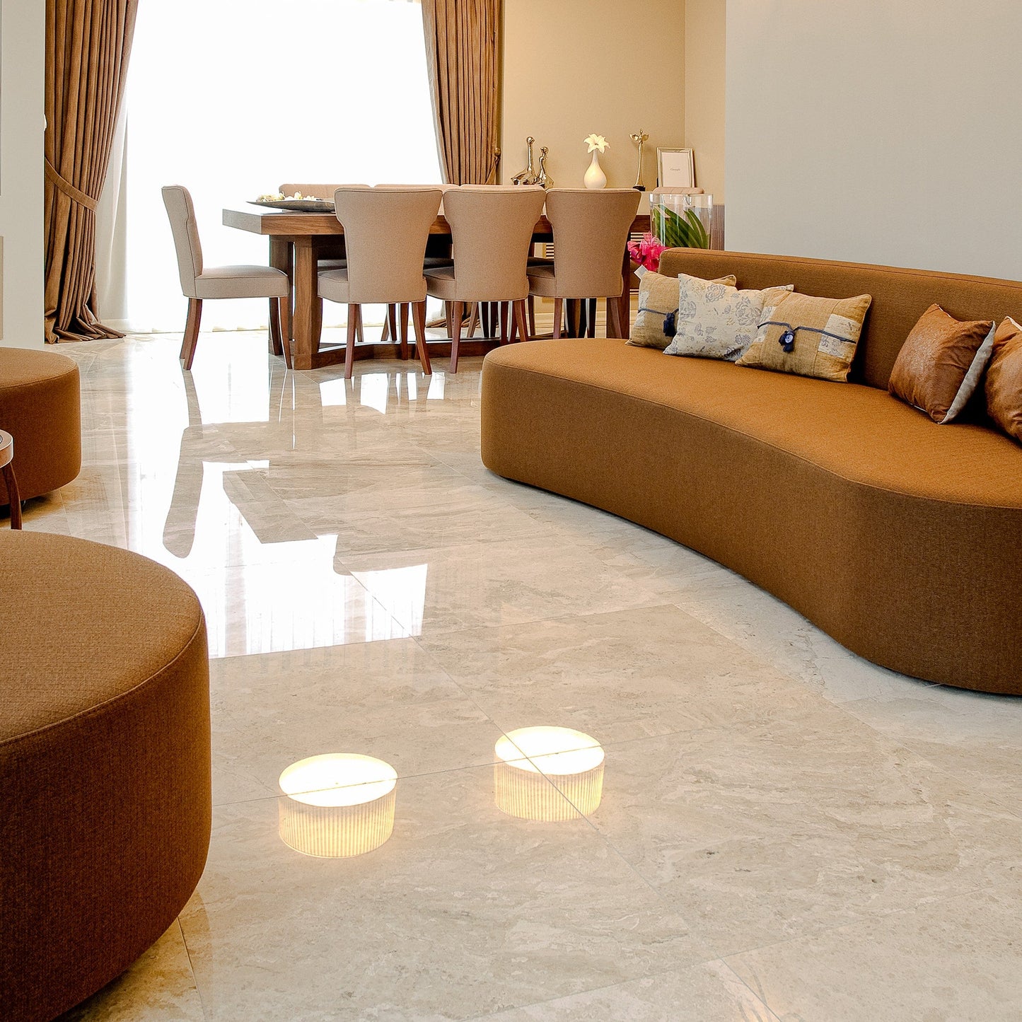 Royal Beige Polished Marble Tile