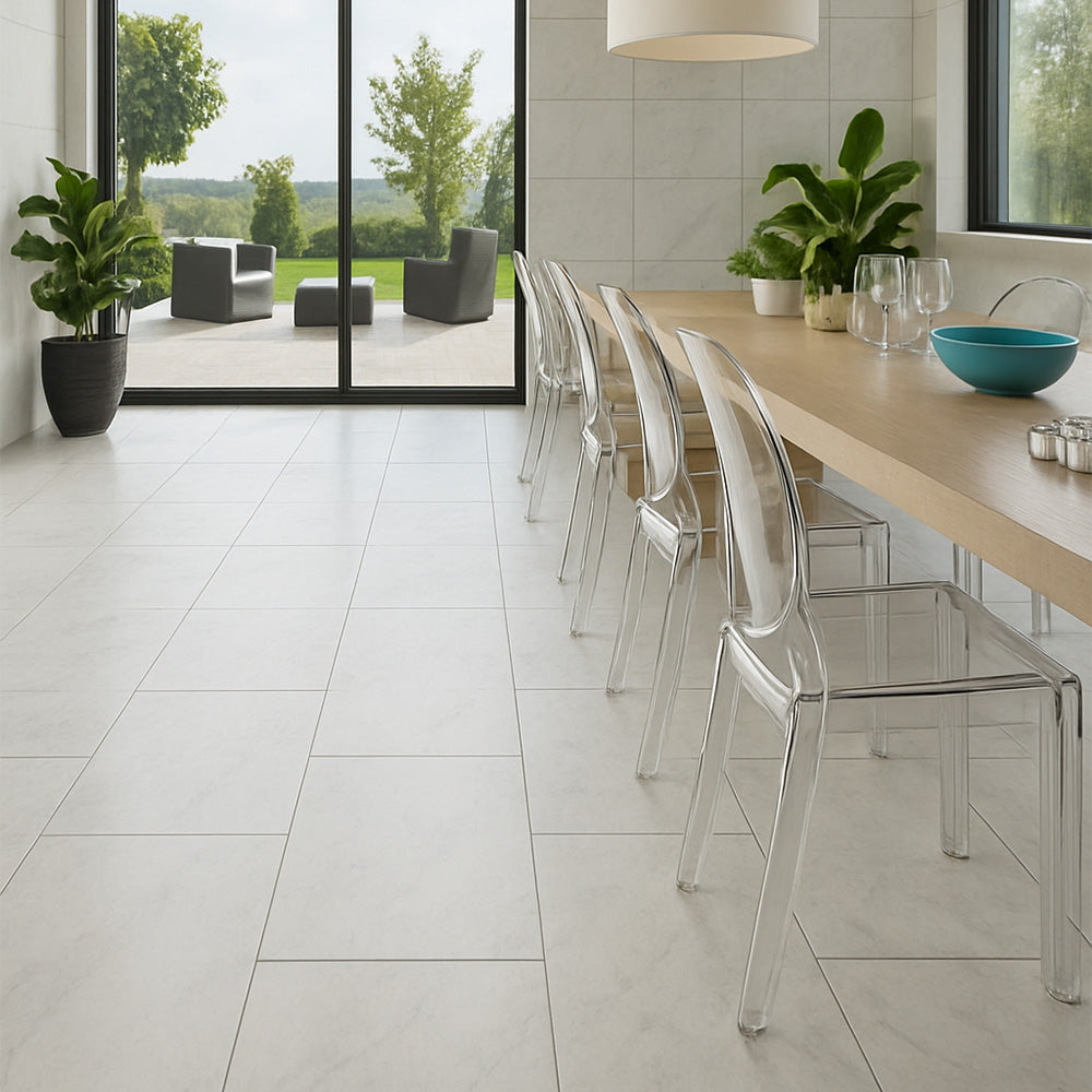 Carrara T Honed Marble Tile