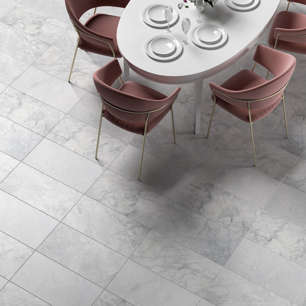 Carrara T Honed Marble Tile