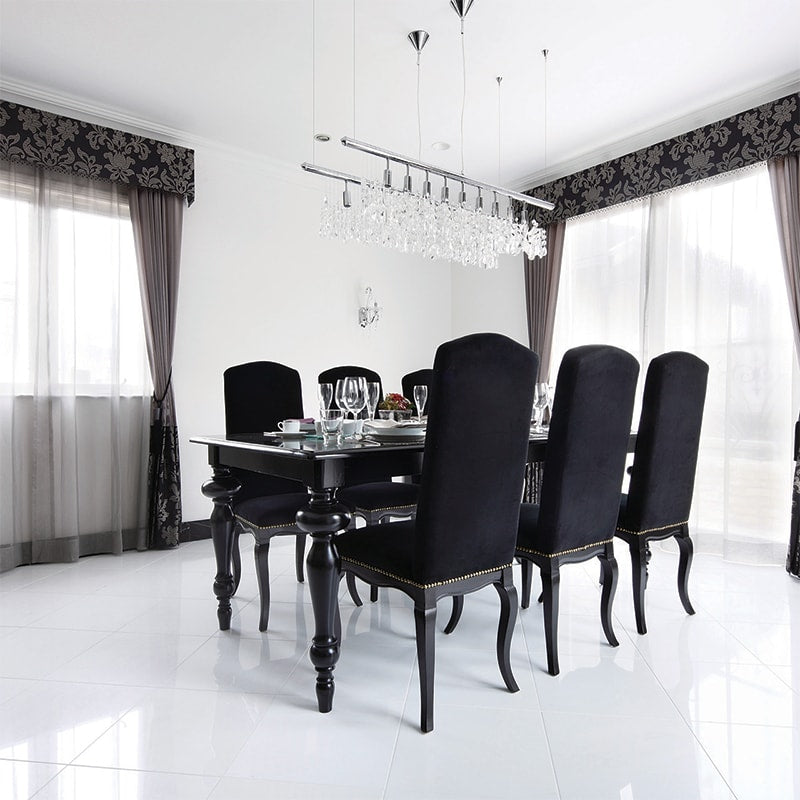 Alpina White Polished Marble Tile
