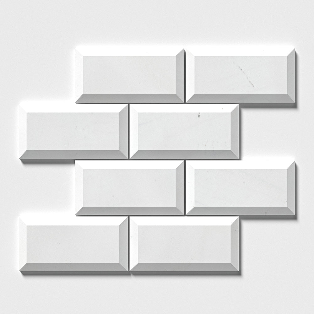Alpina White Polished Subway Marble Tile