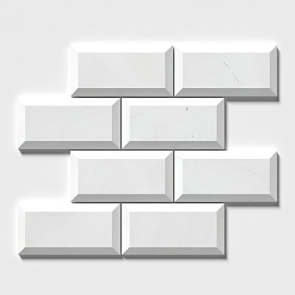 Alpina White Polished Subway Marble Tile