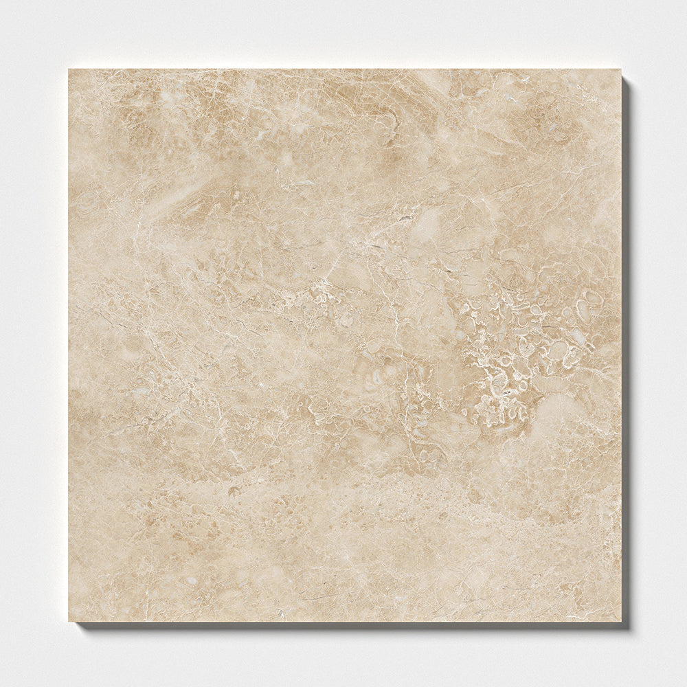 Delicate Beige Polished Marble Tile
